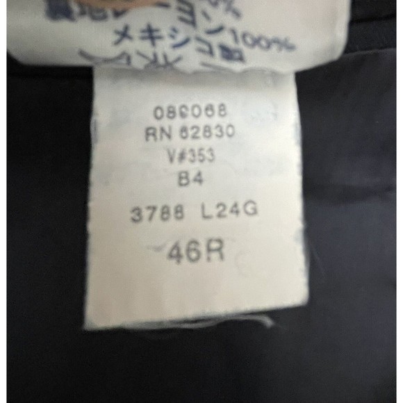 Lands End Mens Navy Blue 100% Wool Two Gold Button Blazer Sz 46R - Picture 9 of 11